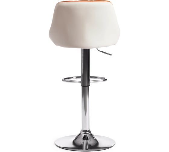 Барный стул Tetchair MESSY KY704C металл/экокожа, 47x48x84-105 см, оранжевый/белый/хром 15098