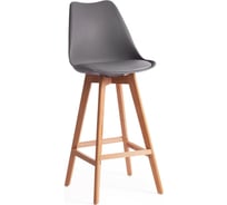 Барный стул Tetchair TULIP BAR C1014H пластик/дерево, 57x48x104 см, серый 024 /натуральный, 4 шт 15205