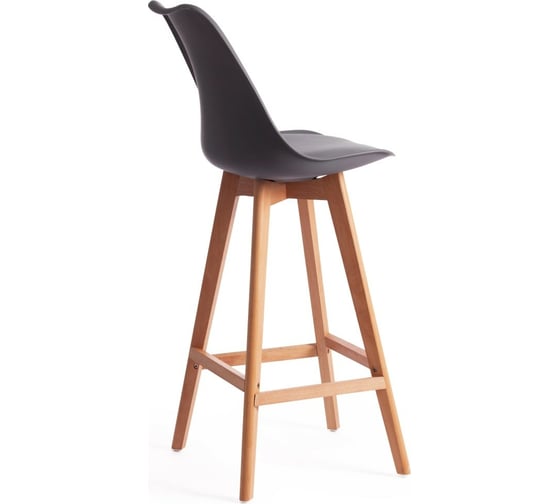 Барный стул Tetchair TULIP BAR C1014H пластик/дерево, 57x48x104 см, серый 024 /натуральный, 4 шт 15205