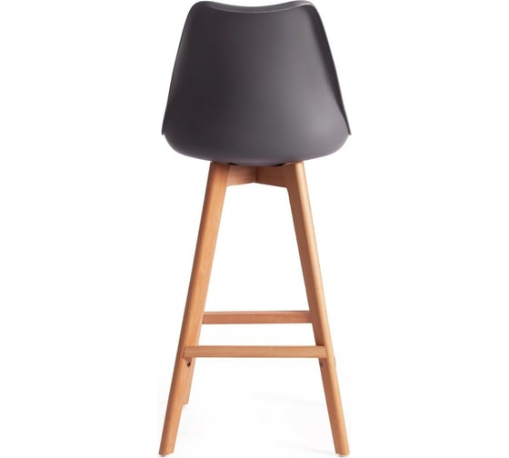 Барный стул Tetchair TULIP BAR C1014H пластик/дерево, 57x48x104 см, серый 024 /натуральный, 4 шт 15205