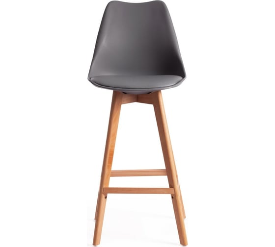Барный стул Tetchair TULIP BAR C1014H пластик/дерево, 57x48x104 см, серый 024 /натуральный, 4 шт 15205