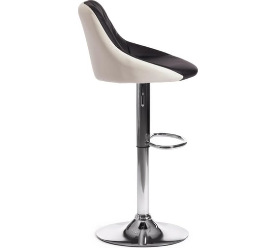 Барный стул Tetchair MESSY KY704C металл/экокожа, 47x48x84-105 см, 2 шт черный/белый/хром 15099