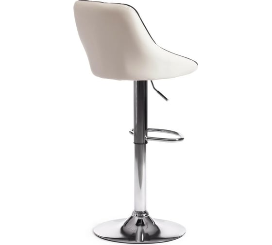 Барный стул Tetchair MESSY KY704C металл/экокожа, 47x48x84-105 см, 2 шт черный/белый/хром 15099