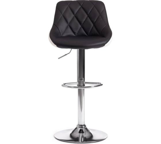 Барный стул Tetchair MESSY KY704C металл/экокожа, 47x48x84-105 см, 2 шт черный/белый/хром 15099