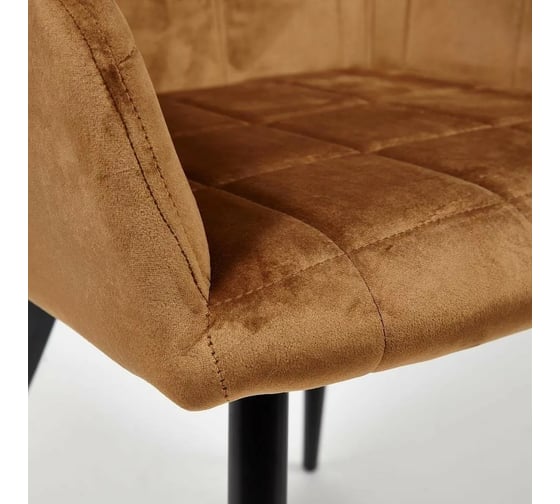 Кресло Tetchair BEATA 8266 металл/ткань, 56x60x82 см, коричневый G-062-61/черный 2 шт 13632
