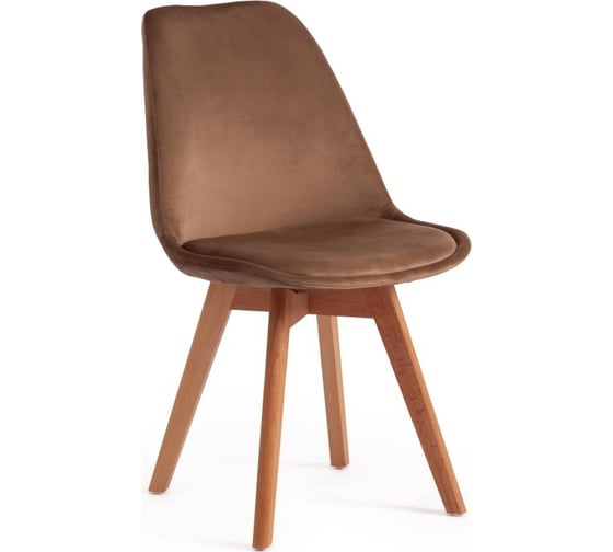 Стул Tetchair TULIP SOFT 74 вельвет/дерево, 54x47x83 см, коричневый 15850