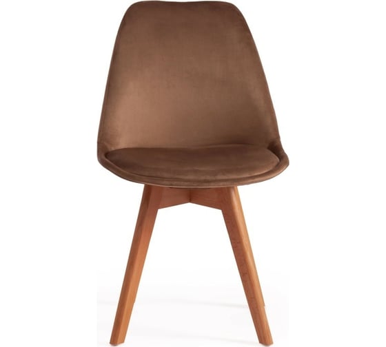 Стул Tetchair TULIP SOFT 74 вельвет/дерево, 54x47x83 см, коричневый 15850