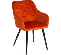 Кресло Tetchair BEATA 8266 металл/ткань, 56x60x82 см, рыжий/черный, 2 шт G062-24 14155