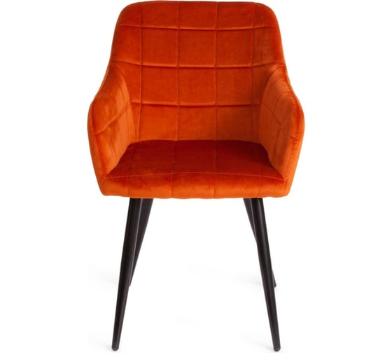 Кресло Tetchair BEATA 8266 металл/ткань, 56x60x82 см, рыжий/черный, 2 шт G062-24 14155