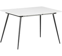 Стол Tetchair VIRGO 8053 металл/мдф, 120/160x80x76см, белый/черный 13293