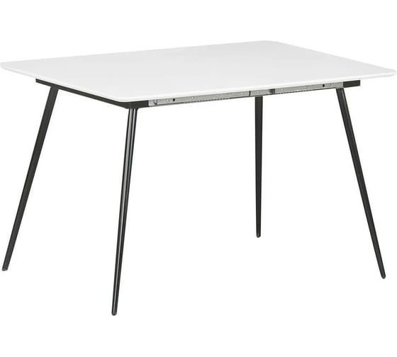 Стол Tetchair VIRGO 8053 металл/мдф, 120/160x80x76см, белый/черный 13293