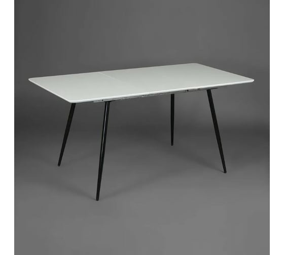 Стол Tetchair VIRGO 8053 металл/мдф, 120/160x80x76см, белый/черный 13293