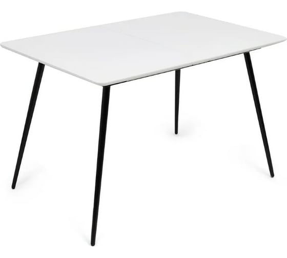 Стол Tetchair VIRGO 8053 металл/мдф, 120/160x80x76см, белый/черный 13293