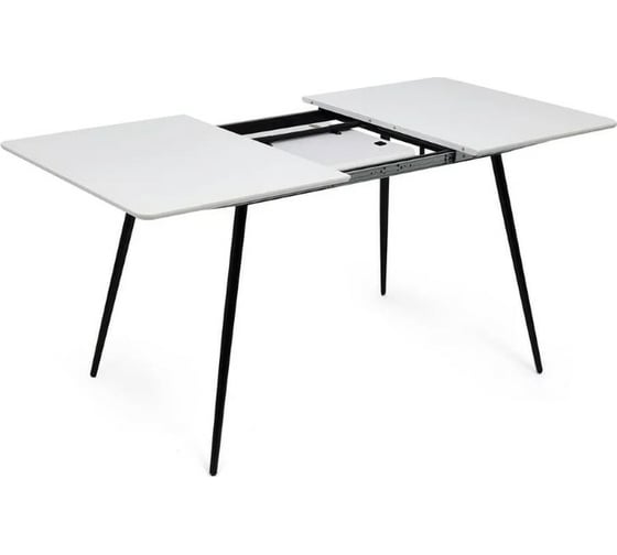 Стол Tetchair VIRGO 8053 металл/мдф, 120/160x80x76см, белый/черный 13293