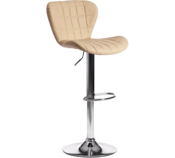 Барный стул Tetchair AVIONIC KY712A металл/экокожа, 45x53x86-107 см, 2 шт бежевый/хром 15097 1