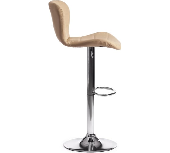 Барный стул Tetchair AVIONIC KY712A металл/экокожа, 45x53x86-107 см, 2 шт бежевый/хром 15097
