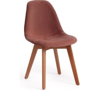 Стул Tetchair CINDY SOFT (mod. C1021F1) / 1 шт. в упаковке вельвет/дерево, 53x45x81 см, коралловый 15845