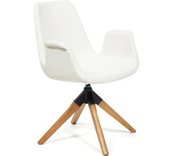 Кресло Tetchair ROKIN DM4273A дерево, металл, ткань, 63x62x90 см, белый 01-white 13589
