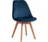 Стул Tetchair TULIP SOFT 74 вельвет/дерево, 54x47x83 см, синий HLR 63/натуральный, 4 шт 15220 1