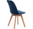 Стул Tetchair TULIP SOFT 74 вельвет/дерево, 54x47x83 см, синий HLR 63/натуральный, 4 шт 15220 3