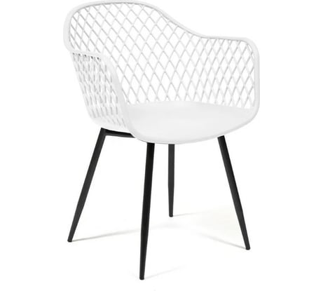 Кресло Tetchair DIEGO 8003 металл/пластик, 55x60x82,5 см, белый/черный, 4 шт 13610
