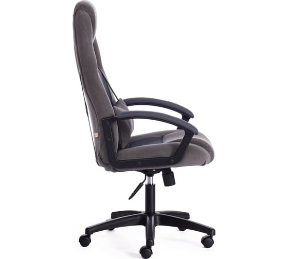 Кресло Tetchair DRIVER флок/ткань, серый/серый, 29/12 15559