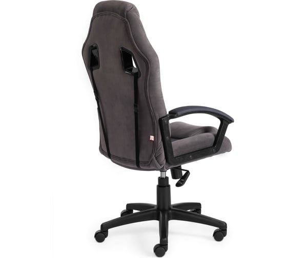 Кресло Tetchair DRIVER флок/ткань, серый/серый, 29/12 15559