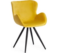 Кресло Tetchair BOEING 9120 металл/вельвет, 42x58x84.5x47 см, 2 шт желтый HLR 40/черный 15541