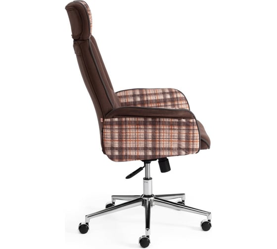 Кресло Tetchair CHARM флок/ткань, коричневый/серый, 06/bourbon 07 15838