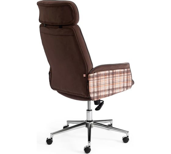 Кресло Tetchair CHARM флок/ткань, коричневый/серый, 06/bourbon 07 15838
