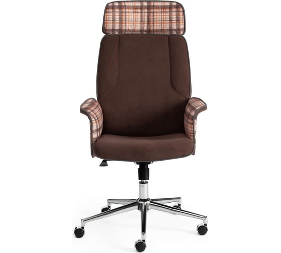 Кресло Tetchair CHARM флок/ткань, коричневый/серый, 06/bourbon 07 15838