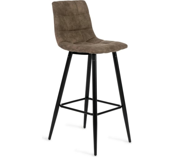 Барный стул Tetchair SPICE 8078 металл, ткань наппа, 51x42x104 см, светло-коричневый/черный 13291