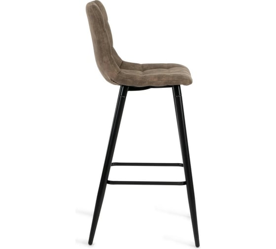 Барный стул Tetchair SPICE 8078 металл, ткань наппа, 51x42x104 см, светло-коричневый/черный 13291