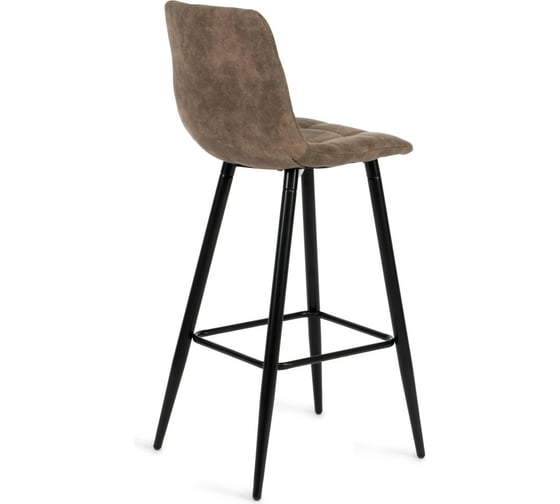 Барный стул Tetchair SPICE 8078 металл, ткань наппа, 51x42x104 см, светло-коричневый/черный 13291
