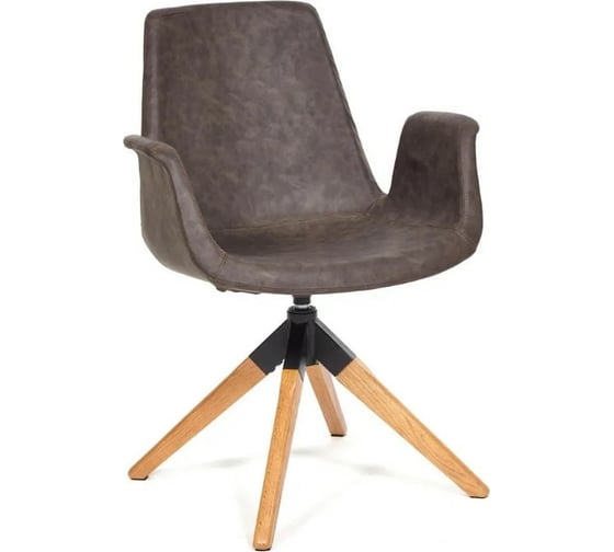 Кресло Tetchair ROKIN DM4273A дерево, металл, ткань, 63x62x90 см, коричневый western brown 13590 1