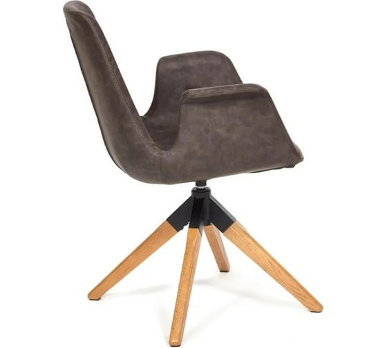 Кресло Tetchair ROKIN DM4273A дерево, металл, ткань, 63x62x90 см, коричневый western brown 13590
