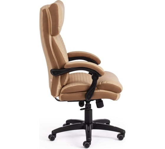Кресло Tetchair CHIEF кожзам/ткань, бежевый/бронза, 36-34/21 16161