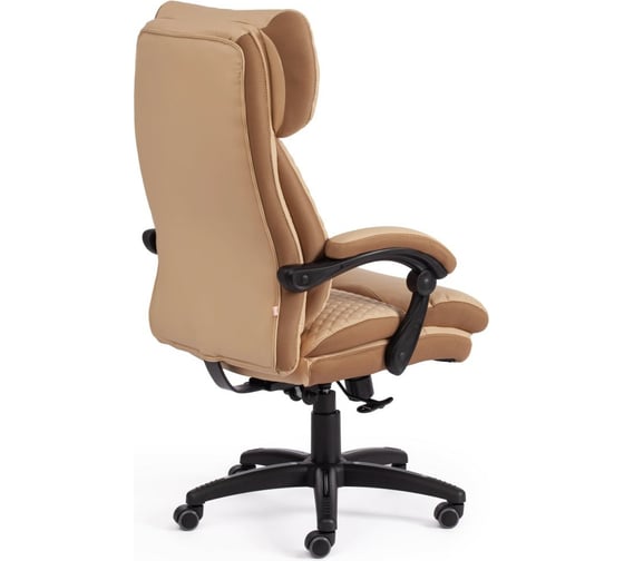 Кресло Tetchair CHIEF кожзам/ткань, бежевый/бронза, 36-34/21 16161