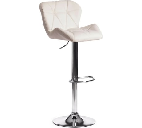 Барный стул Tetchair BIAGGIO KY717 металл/экокожа, 44x50x83-103 см, 2 шт белый/хром 15100