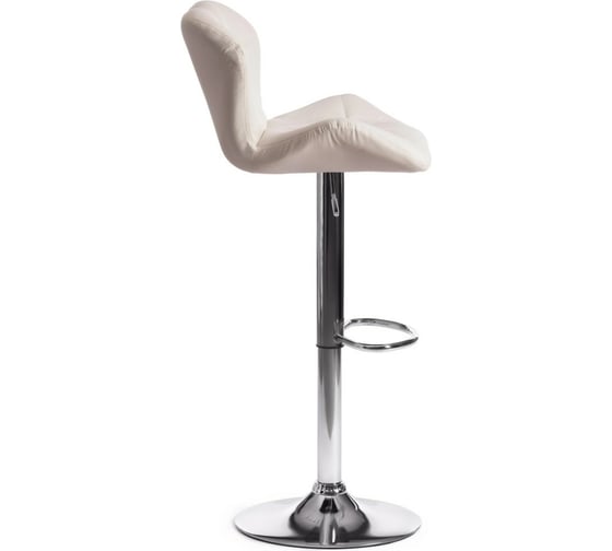 Барный стул Tetchair BIAGGIO KY717 металл/экокожа, 44x50x83-103 см, 2 шт белый/хром 15100
