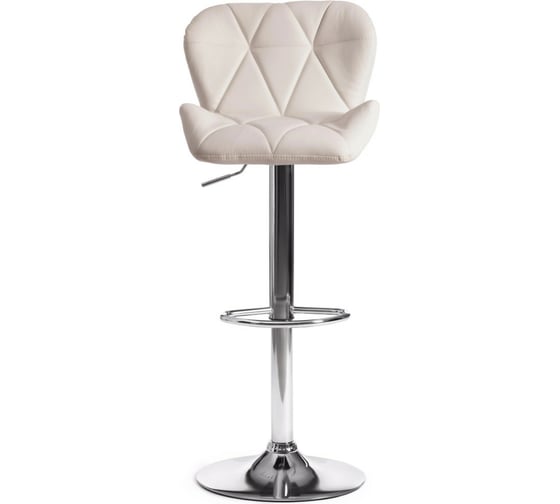 Барный стул Tetchair BIAGGIO KY717 металл/экокожа, 44x50x83-103 см, 2 шт белый/хром 15100