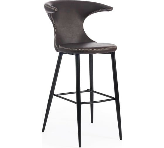 Барный стул Tetchair FLAIR BAR 9018 экокожа/металл, 60x56x106 см, 2 шт коричневый 1/черный 15176