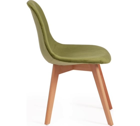 Стул Tetchair CINDY SOFT C1021F1 вельвет/дерево, 53x45x81 см, зеленый HLR 54/натуральный, 4 шт 15209