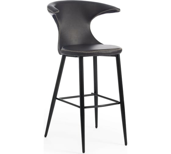 Барный стул Tetchair FLAIR BAR mod. 9018 экокожа/металл, 60x56x106 см, 2 шт серый 22/черный 15175