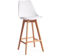 Барный стул Tetchair TULIP BAR C1014H пластик/дерево, 57x48x104 см, белый 018 /натуральный, 4 шт 15203
