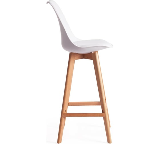 Барный стул Tetchair TULIP BAR C1014H пластик/дерево, 57x48x104 см, белый 018 /натуральный, 4 шт 15203