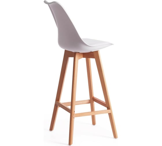 Барный стул Tetchair TULIP BAR C1014H пластик/дерево, 57x48x104 см, белый 018 /натуральный, 4 шт 15203