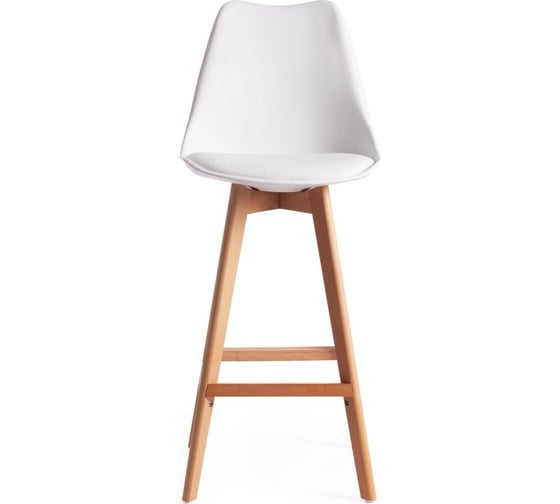 Барный стул Tetchair TULIP BAR C1014H пластик/дерево, 57x48x104 см, белый 018 /натуральный, 4 шт 15203