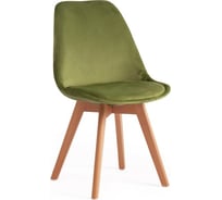 Стул Tetchair TULIP SOFT 74 вельвет/дерево, 54x47x83 см, зеленый HLR 15848
