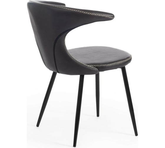 Стул Tetchair FLAIR 9020 экокожа/металл, 60x56x78 см, серый 22/черный, 4 шт 15164
